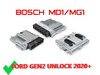 Bosch MG1/MD1 Gen2 control units, including protected 2020+ units.